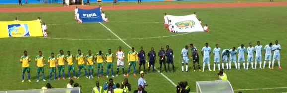 Rwanda vs Somalia 250415 - Teams Line up before game 