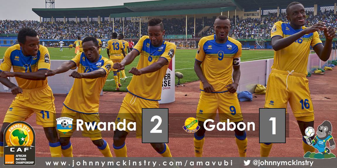CHAN 2016: Rwanda defeat Gabon 2-1 to move to Quarter finals