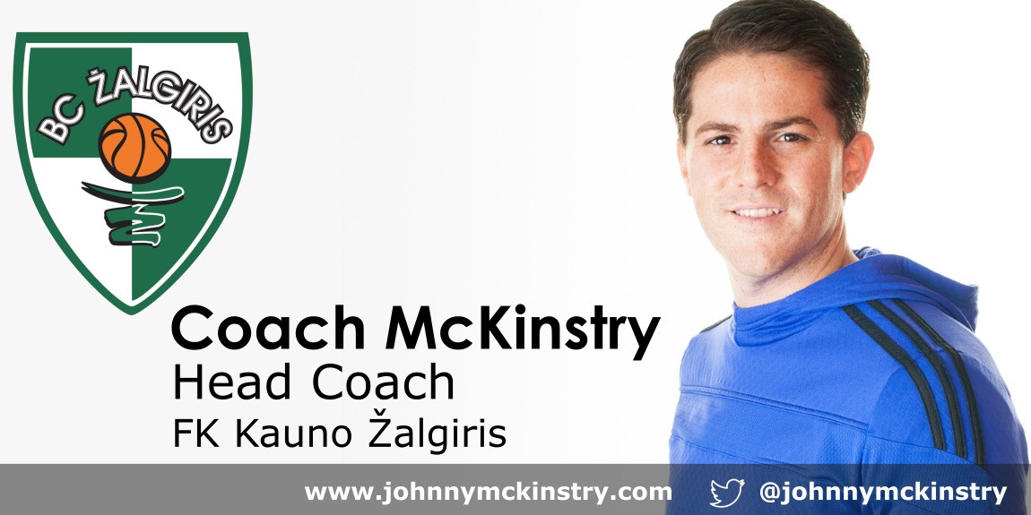 Coach McKinstry joins A-Lyga club FK Kauno Zalgiris