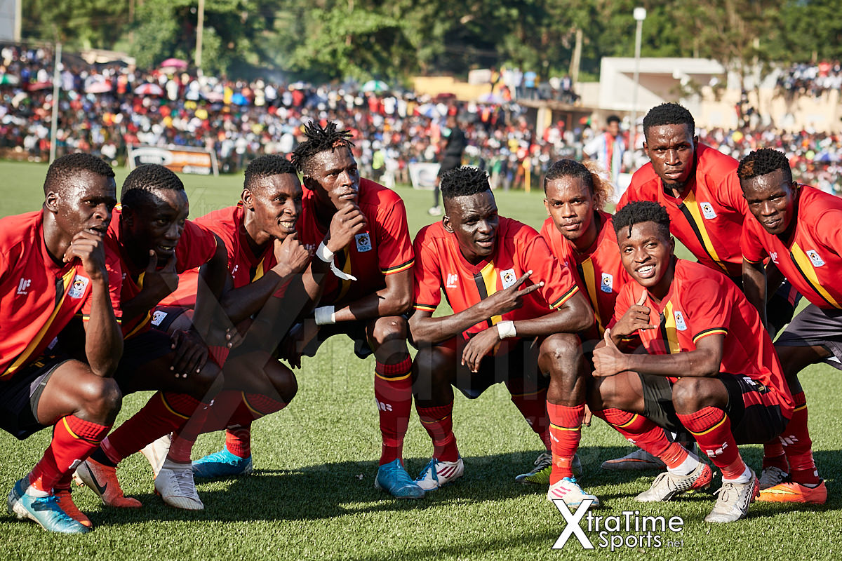 Kampala, Uganda. 19 Dec 2019.  Mustapha Kizza (12, Uganda) and team mates celebrate putting Uganda 2-0 ahead.  Uganda v Eritrea, Final, CECAFA Senior Challenge Cup 2019. Credit: XtraTimeSports (Darren McKinstry)