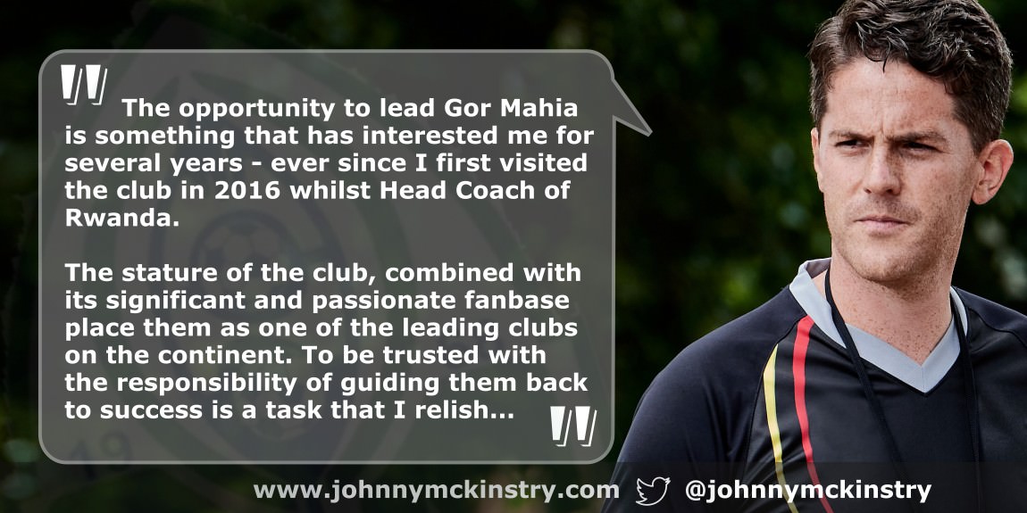 JM - Gor Mahia - Coach McKinstry comments following his appointment (1/2)