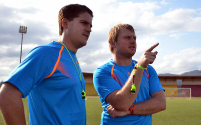Coach McKinstry and assistant Tom Harris [Training Camp ahead of Leone Stars v Swaziland May 2014 (Pic: Darren McKinstry)]
